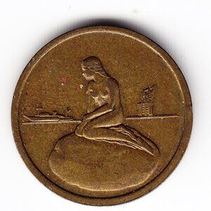Copenhagen Denmark 'Little Mermaid' Transit Token (b75)